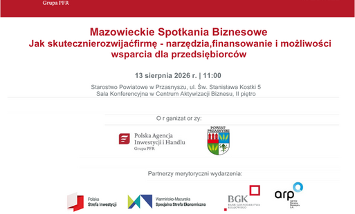 Zdjęcie do Zapraszamy przedsiębiorc&oacute;w z terenu powiatu przasnyskiego i okolic na Mazowieckie Spotkania Biznesowe!