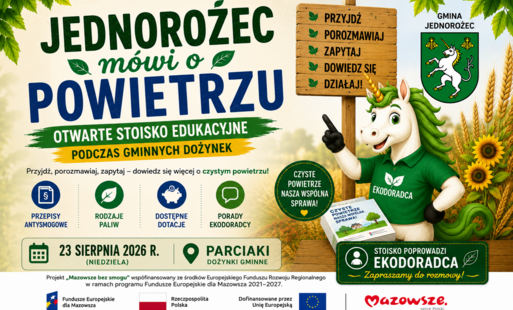 Zaproszenie na stoisko Ekodoradcy podczas Dożynek Gminno-Parafialnych w Parciakach.