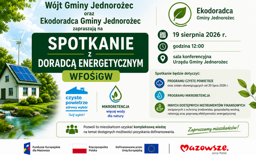 ZAPROSZENIE NA SPOTKANIE Z DORADCĄ ENERGETYCZNYM WOJEWÓDZKIEGO FUNDUSZU OCHRONY ŚRODOWISKA I GOSPODARKI WODNEJ W WARSZAWIE