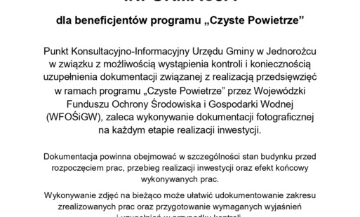 Zdjęcie do INFORMACJA dla beneficjent&oacute;w programu &bdquo;Czyste Powietrze&rdquo;